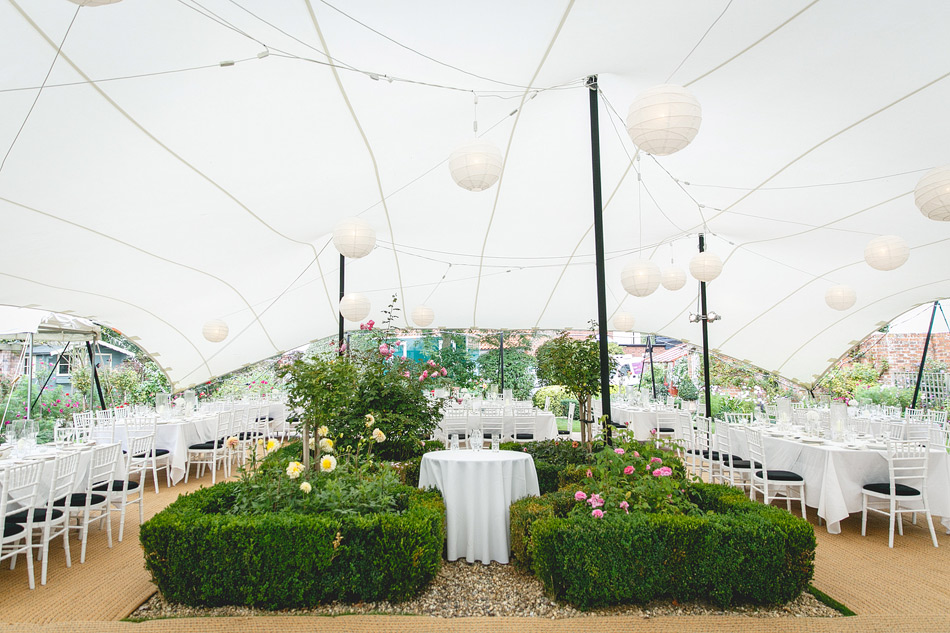 Essex wedding marquee white balloons