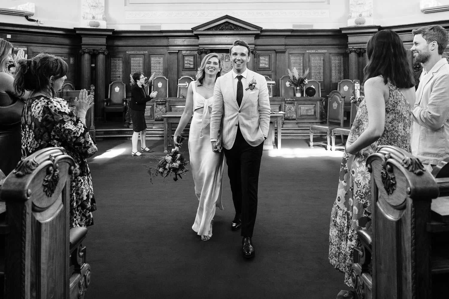 A married couple at Islington Town Hall